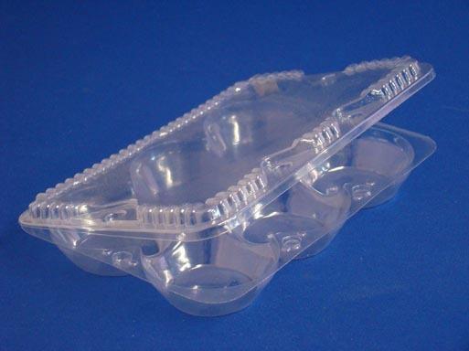 T2291 6 Cavity Tart Clamshell Container